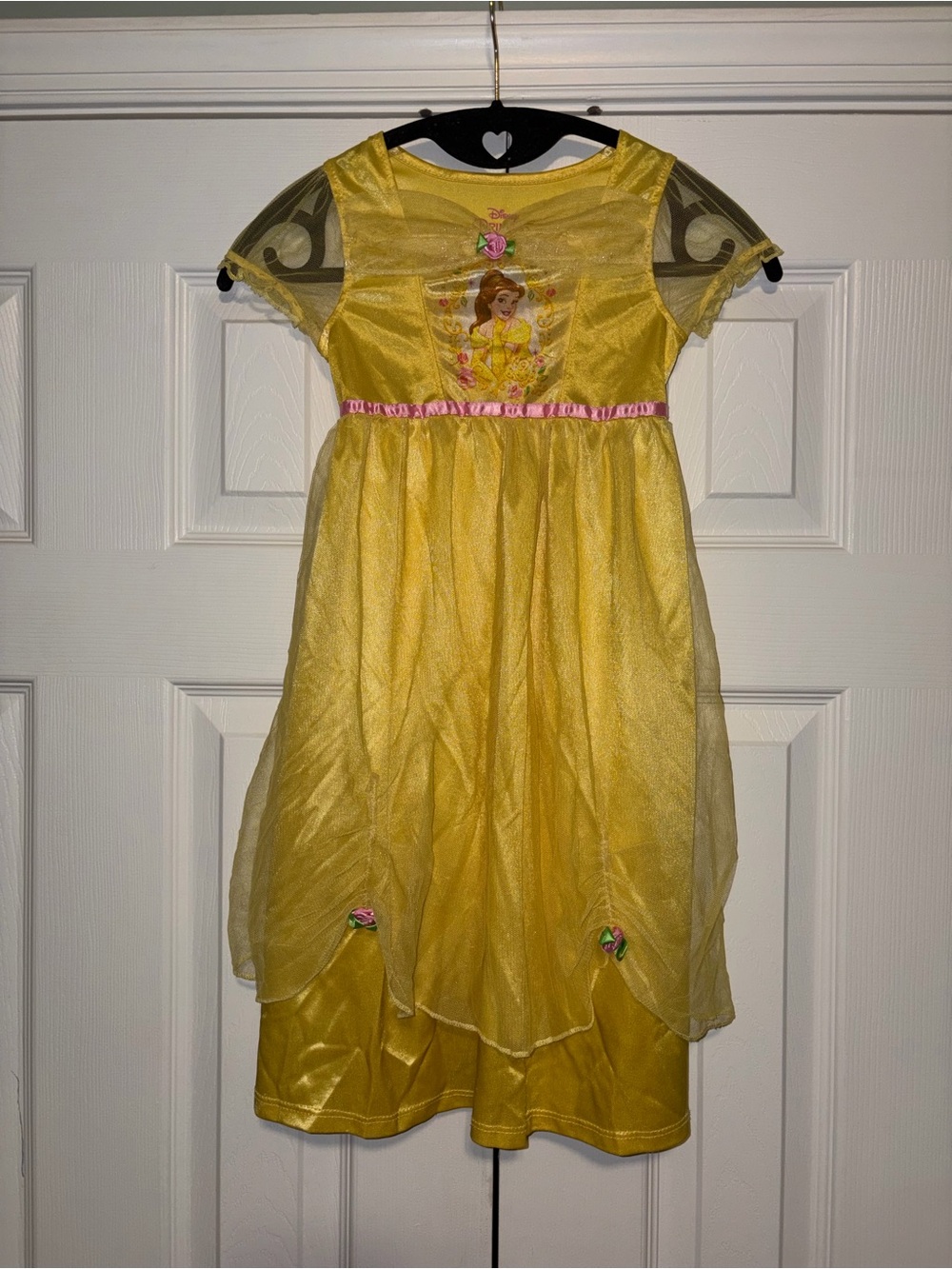 Disney Princess Belle Girls Yellow Dress Costume nightgown Size 5T